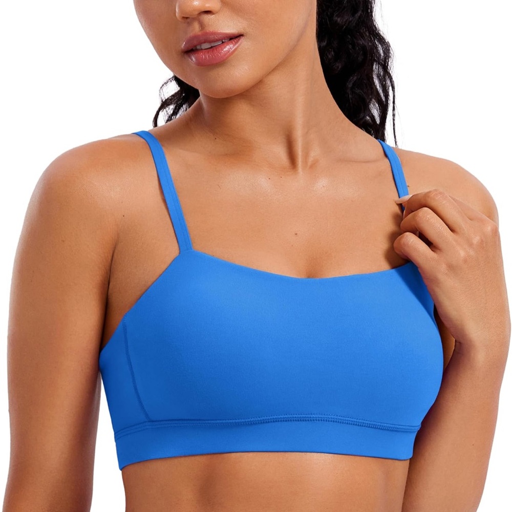 CRZ YOGA Vibrant Blue Sports Bra